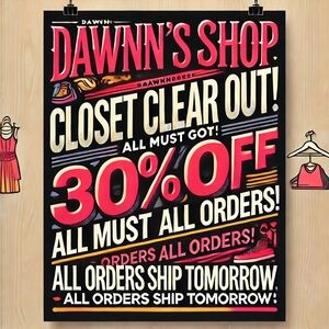 Closet Clear Out! 30% Off‎ All Items - Fashion Must-Haves, Ships Tomorrow
